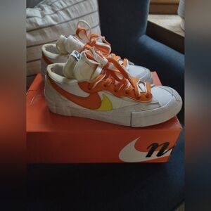Nike White and Orange Sneakers